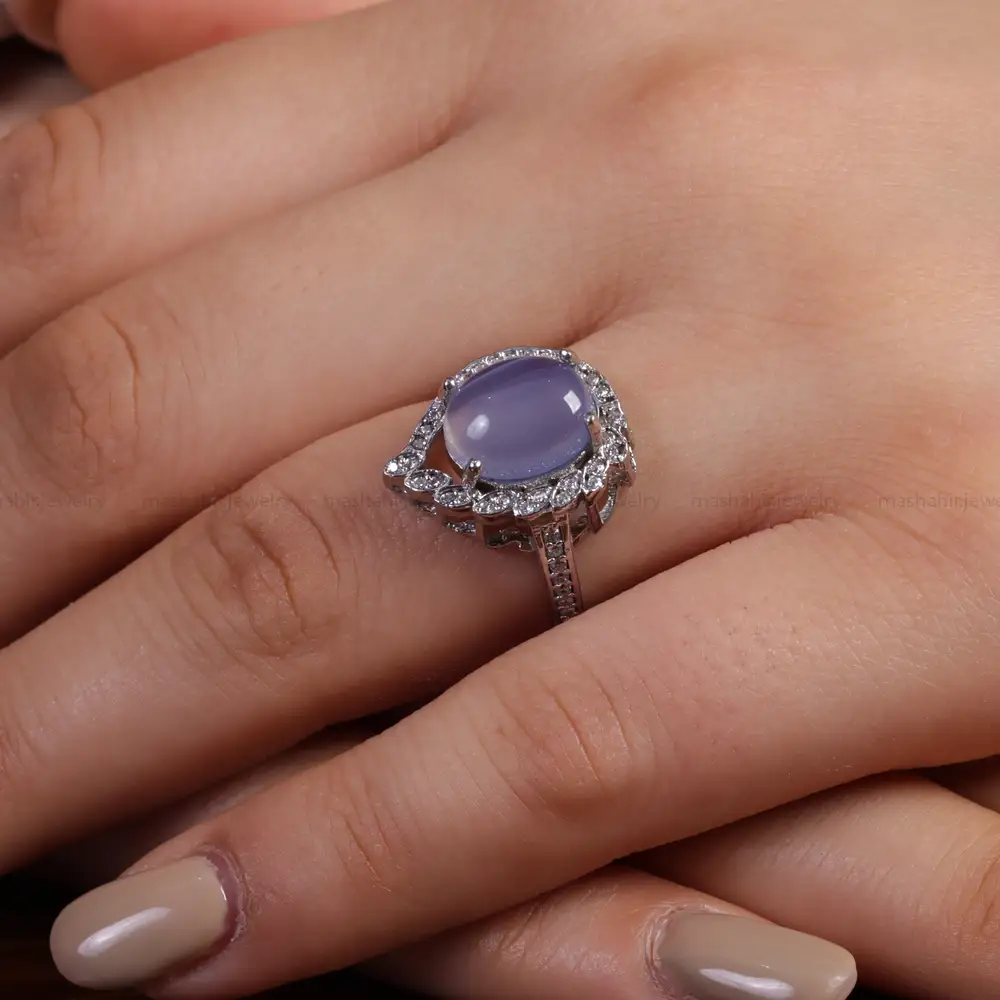 انگشتر عقیق سوسنی زنانه کد 15651