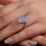 انگشتر عقیق سوسنی زنانه کد 15652