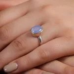 انگشتر عقیق سوسنی زنانه کد 15653