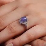 انگشتر عقیق سوسنی زنانه کد 15656