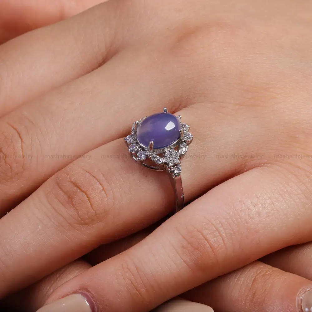 انگشتر عقیق سوسنی زنانه کد 15656