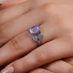 انگشتر عقیق سوسنی زنانه کد 15657