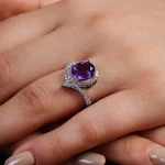 انگشتر آمیتیست زنانه کد 15667