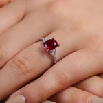 انگشتر سنتاتیک یاقوت سرخ زنانه کد 15675