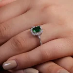 انگشتر زمرد سنتاتیک زنانه کد 15676