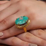 انگشتر فیروزه شجری زنانه کد 15685