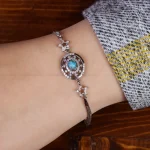 دستبند فیروزه زنانه کد 15700