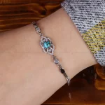 دستبند فیروزه زنانه کد 15701