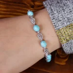 دستبند فیروزه زنانه کد 15702