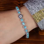دستبند فیروزه زنانه کد 15703