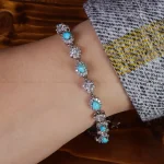 دستبند فیروزه زنانه کد 15709