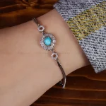 دستبند فیروزه زنانه کد 15713