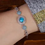 دستبند فیروزه زنانه کد 15719