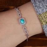 دستبند فیروزه زنانه کد 15720