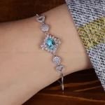 دستبند فیروزه زنانه کد 15722