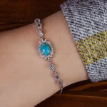 دستبند فیروزه زنانه کد 15723