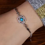 دستبند فیروزه زنانه کد 15725