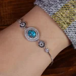 دستبند فیروزه زنانه کد 15730
