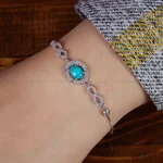 دستبند فیروزه زنانه کد 15731