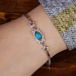 دستبند فیروزه زنانه کد 15733
