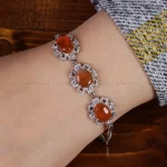 دستبند عقیق زنانه کد 15737