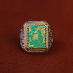 انگشتر فیروزه شجری مردانه کد 15751