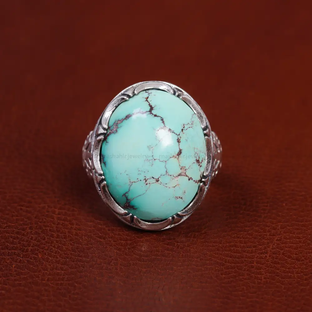 انگشتر فیروزه شجری مردانه کد 15754