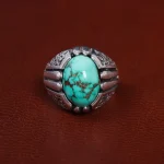 انگشتر فیروزه شجری مردانه کد 15756