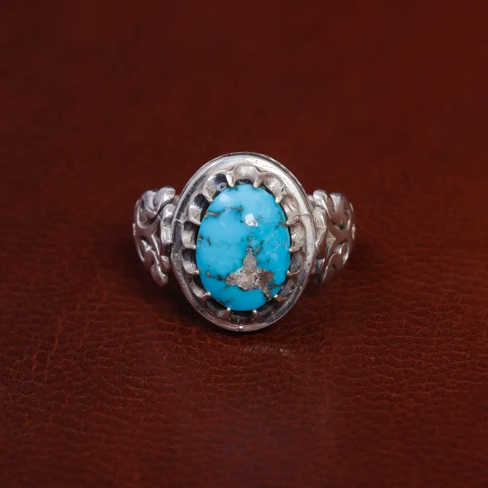 انگشتر فیروزه شجری مردانه کد 15777