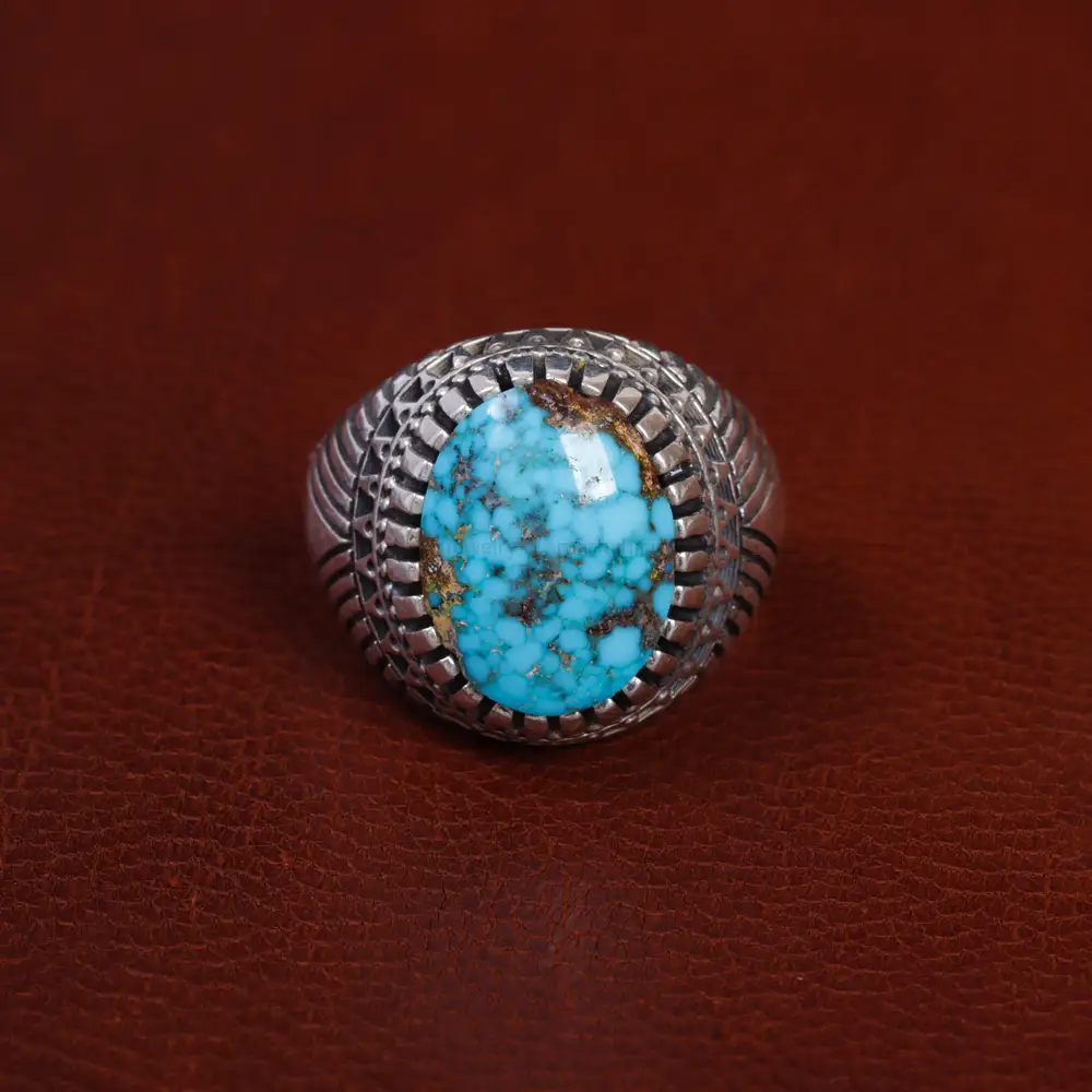 انگشتر فیروزه شجری مردانه کد 15799