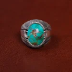 انگشتر فیروزه شجری مردانه کد 15807