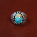 انگشتر فیروزه شجری مردانه کد 15813