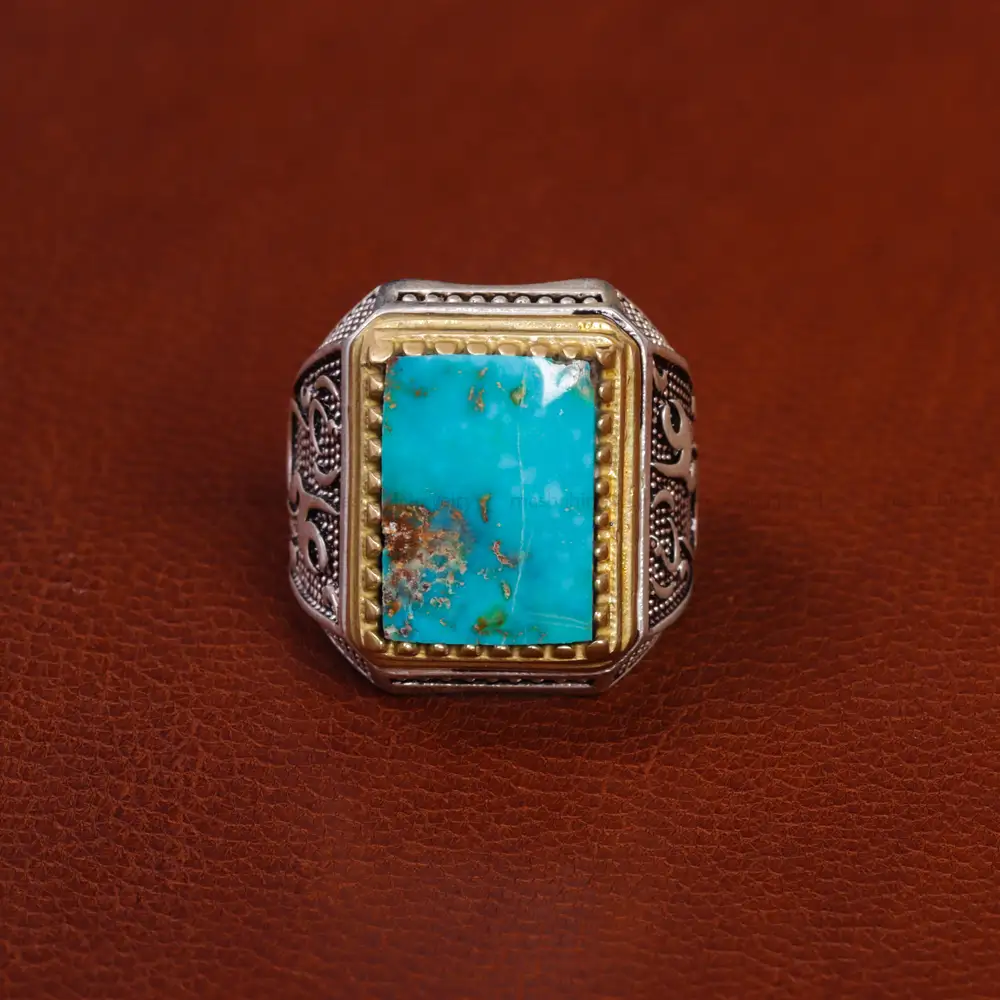 انگشتر فیروزه شجری مردانه کد 15833