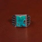 انگشتر فیروزه شجری مردانه کد 15845