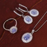 نیم ست عقیق سوسنی زنانه کد 15560