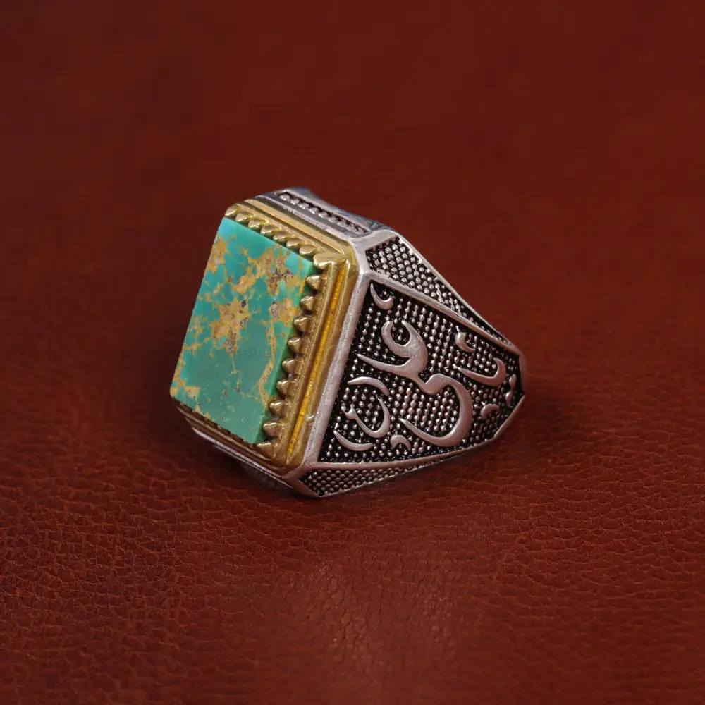 انگشتر فیروزه شجری مردانه کد 15751