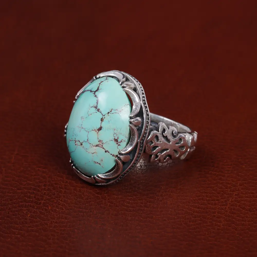 انگشتر فیروزه شجری مردانه کد 15754