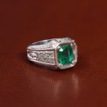 انگشتر زمرد مردانه کد 15836