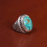 انگشتر فیروزه شجری مردانه کد 15838