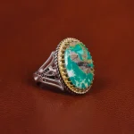 انگشتر فیروزه شجری مردانه کد 15850