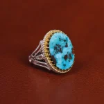 انگشتر فیروزه شجری مردانه کد 15857