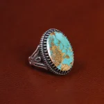 انگشتر فیروزه شجری مردانه کد 15858