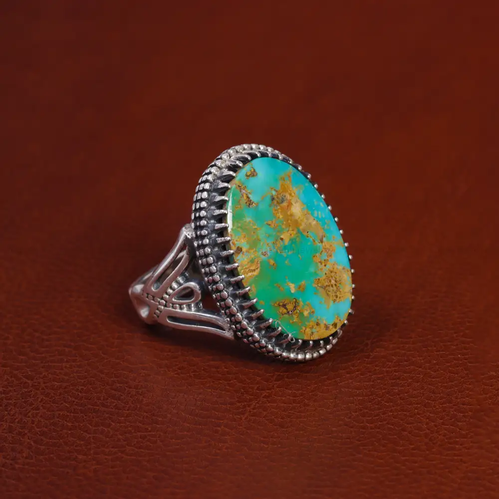 انگشتر فیروزه شجری مردانه کد 15859