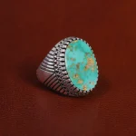 انگشتر فیروزه شجری مردانه کد 15881