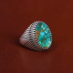 انگشتر فیروزه شجری مردانه کد 15886