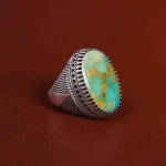 انگشتر فیروزه شجری مردانه کد 15887