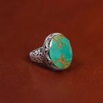 انگشتر فیروزه شجری مردانه کد 15911