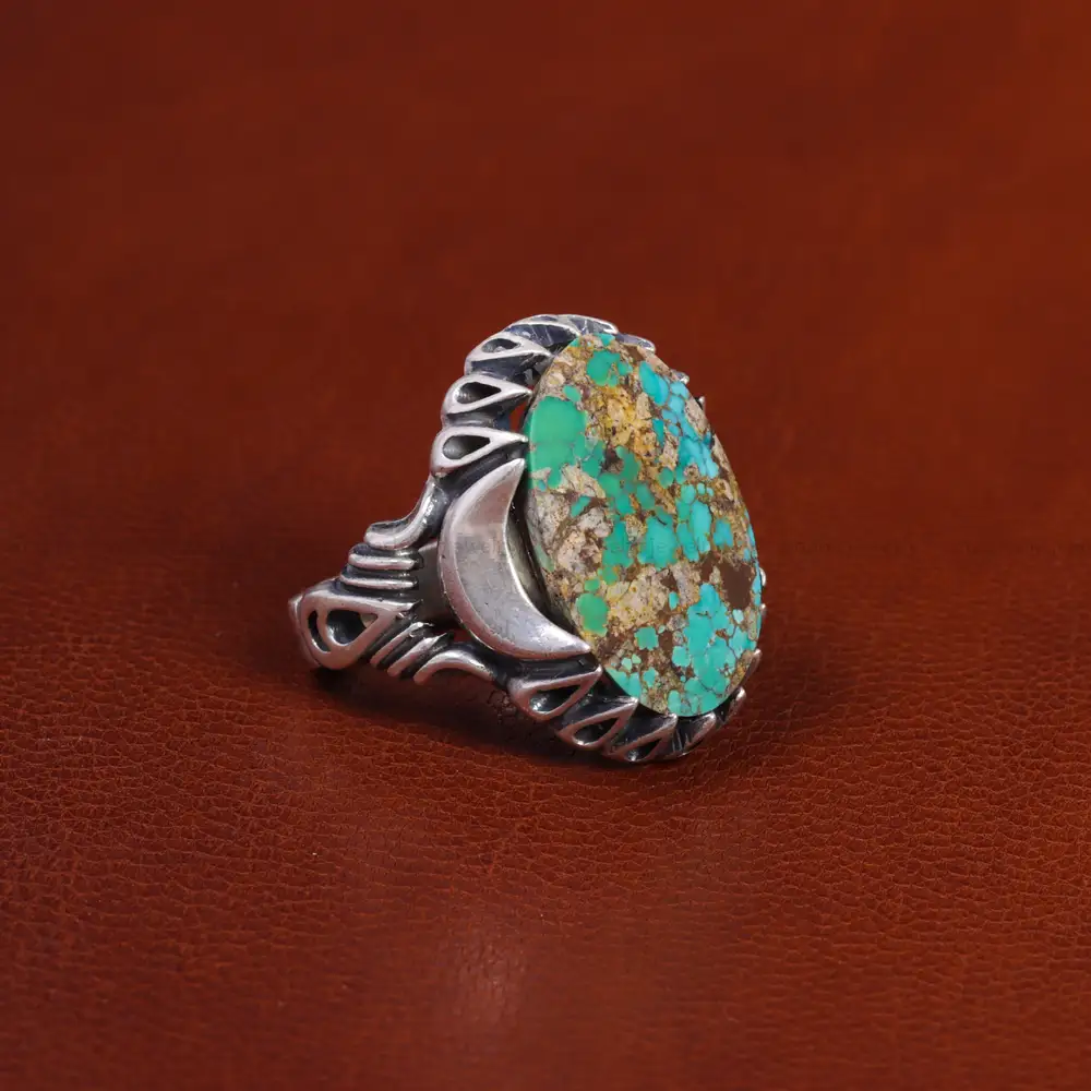 انگشتر فیروزه شجری مردانه کد 15915