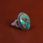 انگشتر فیروزه شجری مردانه کد 15917