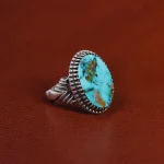 انگشتر فیروزه شجری مردانه کد 15918